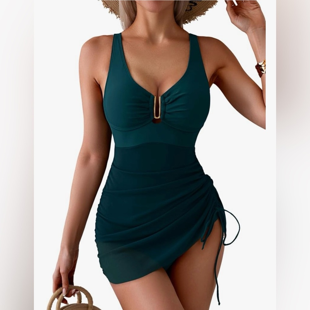 Elegant Teal Women's One-Piece Swimsuit